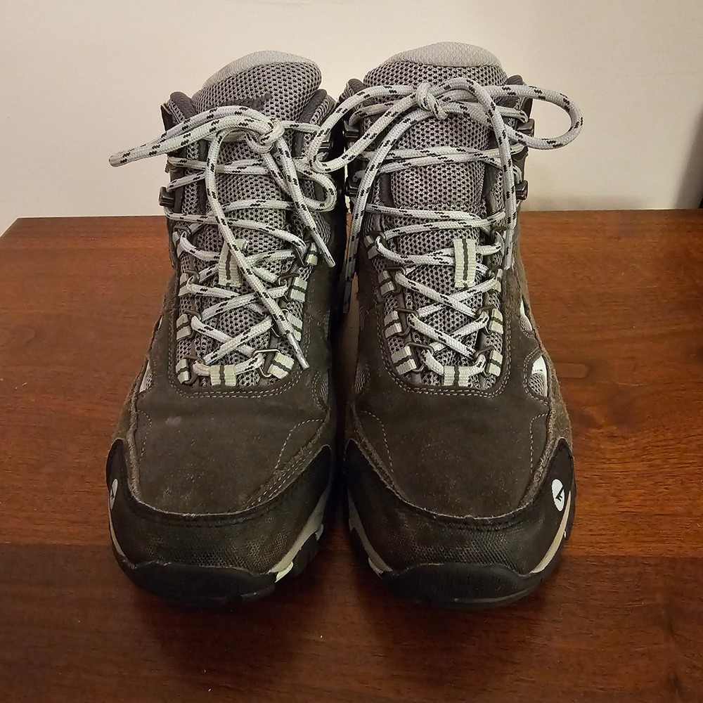 Hi-Tec Womens 7.5 Waterproof Hiking Boots Brown Grey Suede Trail Shoes 22052 - Picture 4 of 8